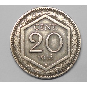 20 Centesimi 1918  ESAGONO...