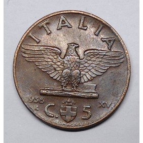 5 Centesimi IMPERO 1938