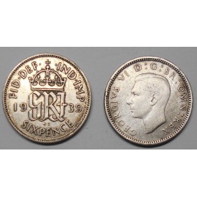 GREAT BRITAIN 6 Pence 1939...