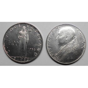 VATICANO 100 Lire 1958