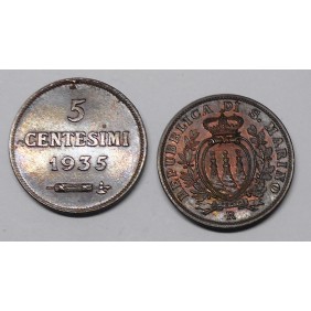 SAN MARINO 5 Centesimi 1935