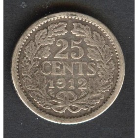 NETHERLANDS 25 Cents 1912 AG