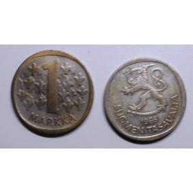 FINLAND 1 Markka 1966 AG
