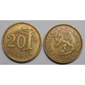 FINLAND 20 Pennia 1964