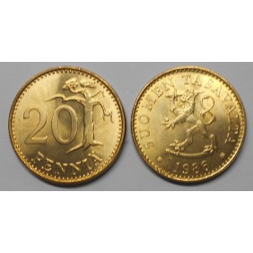 FINLAND 20 Pennia 1986