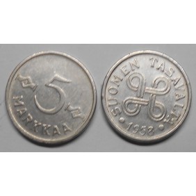 FINLAND 5 Markkaa 1958