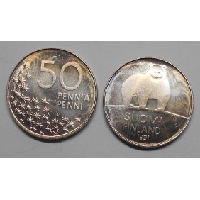 FINLAND 50 Pennia 1991