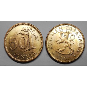 FINLAND 50 Pennia 1964