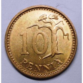FINLAND 10 Pennia 1975