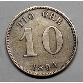 SWEDEN 10 Ore 1894 AG