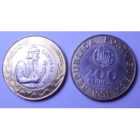 PORTUGAL 200 Escudos 1991...