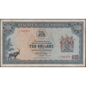 RHODESIA 10 Dollars 15.12.1973