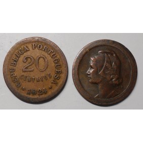 PORTUGAL 20 Centavos 1924