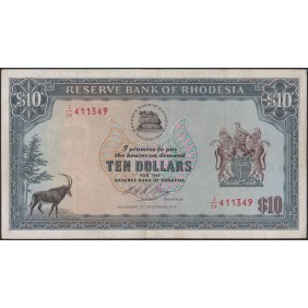 RHODESIA 10 Dollars 15.12.1973