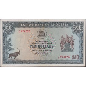 RHODESIA 10 Dollars 15.09.1975