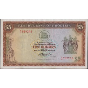 RHODESIA 5 Dollars 1978