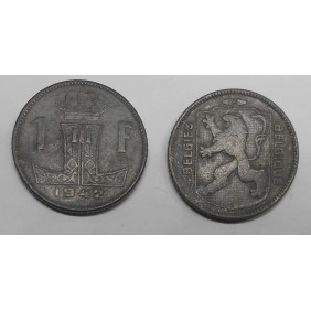 BELGIUM 1 Franc 1942...