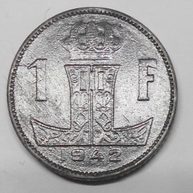 BELGIUM 1 Franc 1942...