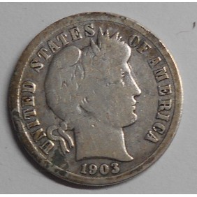 USA Barber Dime 1903 AG