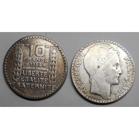 FRANCE 10 Francs 1934 AG Turin
