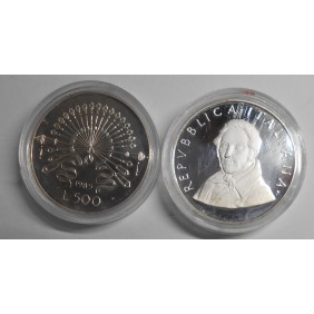 500 Lire 1985 MANZONI AG Proof