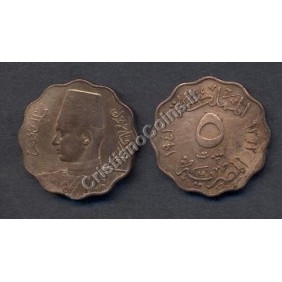 EGYPT 5 Milliemes 1938...