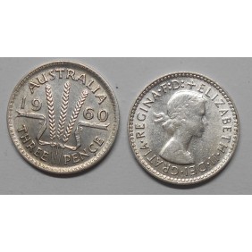 AUSTRALIA 3 Pence 1960 AG