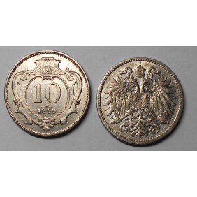 AUSTRIA 10 Heller 1909