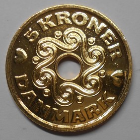 DENMARK 5 Kroner 2008 - 24K...