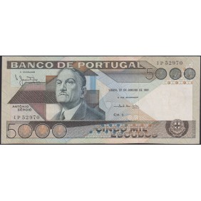 PORTUGAL 5000 Escudos 1981