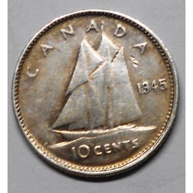 CANADA 10 Cents 1945 AG...
