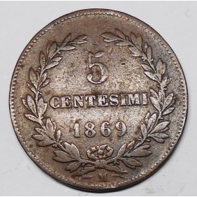 SAN MARINO 5 Centesimi 1869