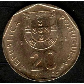 PORTUGAL 20 Escudos 1989