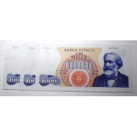 1000 Lire VERDI 04.01.1968 FDS