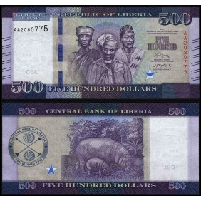 LIBERIA 500 Dollars 2017