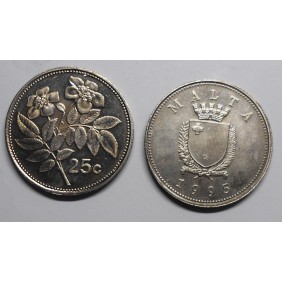 MALTA 25 Cents 1995