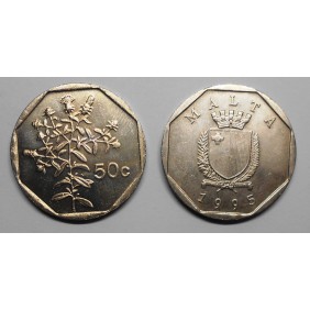 MALTA 50 Cents 1995