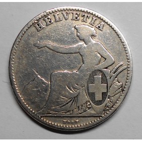 SWITZERLAND 2 Francs 1863 AG