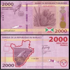 BURUNDI 2000 Francs 2023