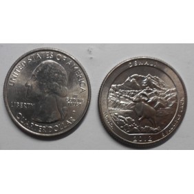USA 1/4 Dollar 2012D Alaska...
