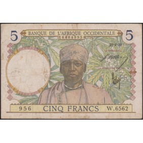 FRENCH WEST AFRICA 5 Francs...