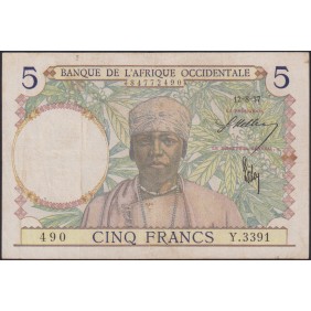FRENCH WEST AFRICA 5 Francs...