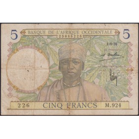 FRENCH WEST AFRICA 5 Francs...