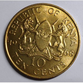 KENYA 10 Cents 1968