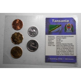 TANZANIA Set 5 coins 5 10...