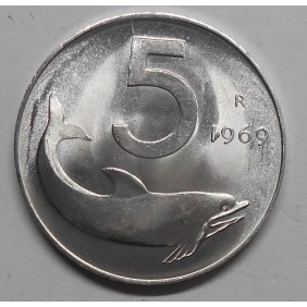 5 LIRE 1969 1 Rovesciato