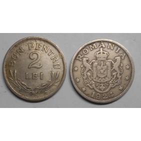 ROMANIA 2 Lei 1924 (b)