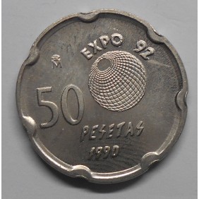 SPAIN 50 Pesetas 1990 Expo 92