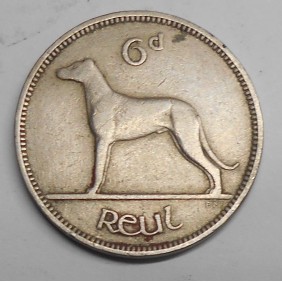 IRELAND 6 Pence 1947