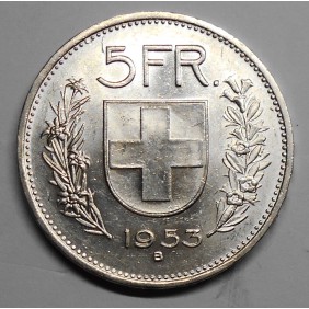 SWITZERLAND 5 Francs 1953 AG